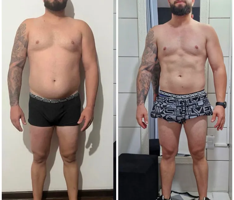 Antes e depois de aluno do protocolo