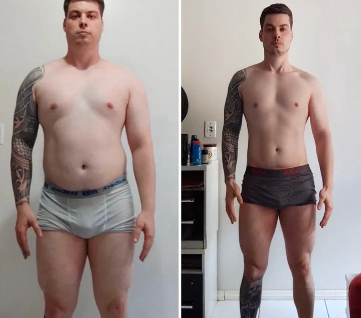 Antes e depois de aluno do protocolo