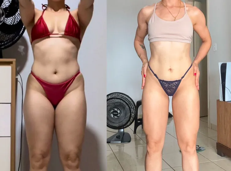 Antes e depois de aluno do protocolo